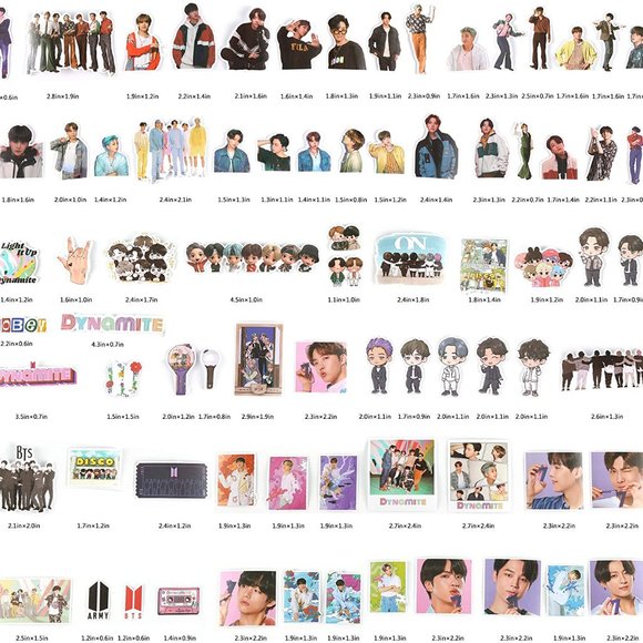 77 PCS of Trendy BTS  Waterproof Stickers for Laptops, Water Bottles - Picture 3 of 7